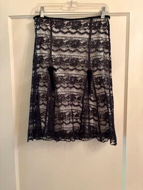 Black Lace A-Line Skirt